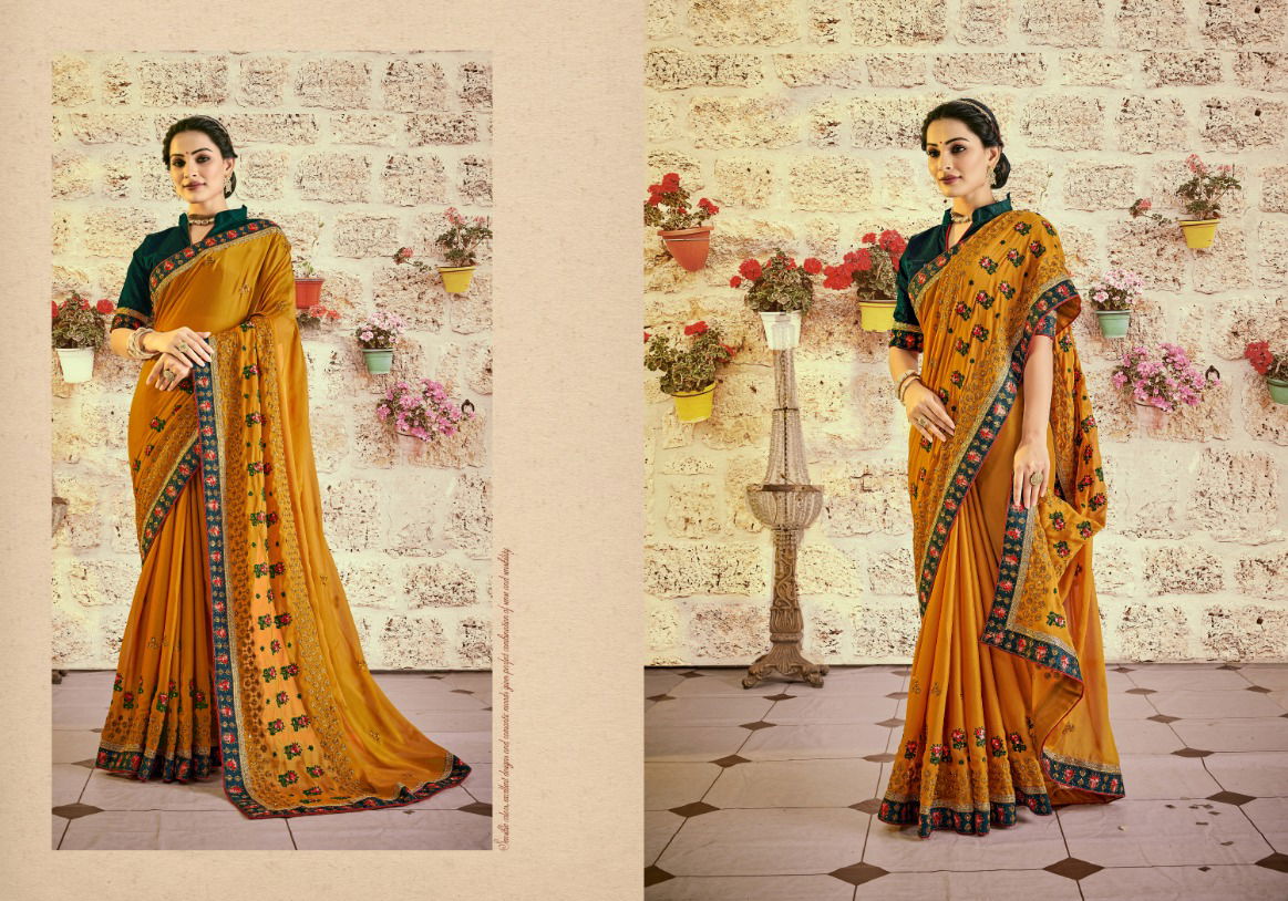 Floral Rangoli By Ynf Party Wear Sarees Catalog
